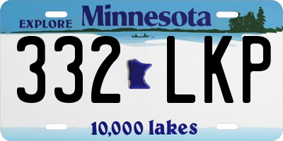 MN license plate 332LKP