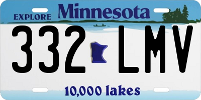 MN license plate 332LMV
