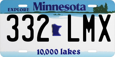 MN license plate 332LMX