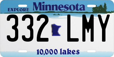 MN license plate 332LMY