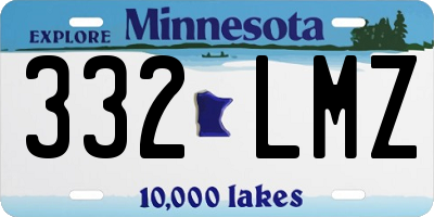 MN license plate 332LMZ