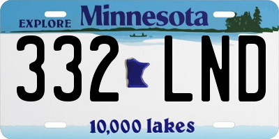 MN license plate 332LND