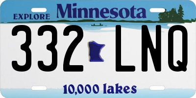 MN license plate 332LNQ