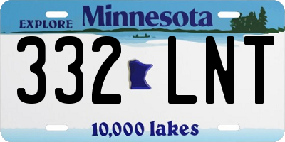 MN license plate 332LNT