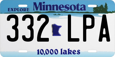 MN license plate 332LPA