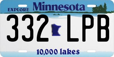MN license plate 332LPB