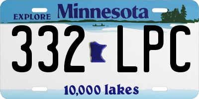 MN license plate 332LPC