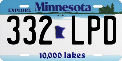MN license plate 332LPD