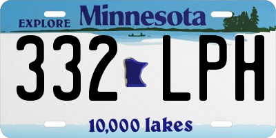 MN license plate 332LPH