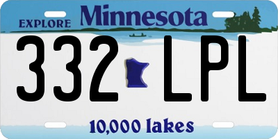 MN license plate 332LPL