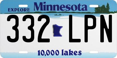 MN license plate 332LPN