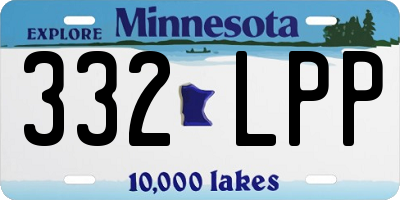 MN license plate 332LPP