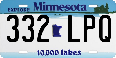 MN license plate 332LPQ