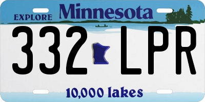 MN license plate 332LPR