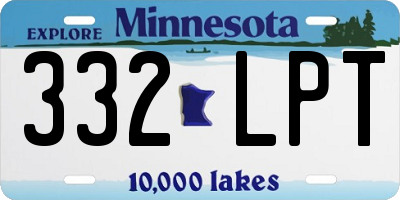MN license plate 332LPT