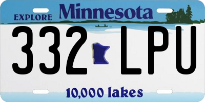 MN license plate 332LPU