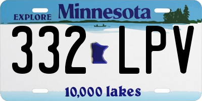 MN license plate 332LPV