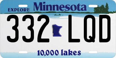 MN license plate 332LQD