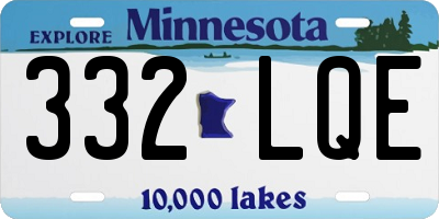 MN license plate 332LQE