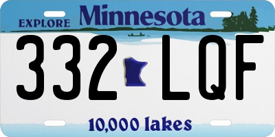 MN license plate 332LQF