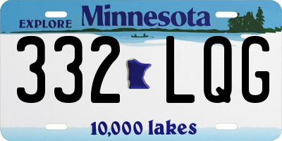 MN license plate 332LQG