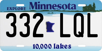 MN license plate 332LQL
