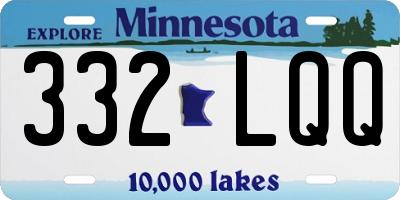 MN license plate 332LQQ