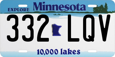 MN license plate 332LQV
