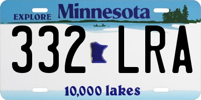 MN license plate 332LRA