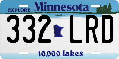 MN license plate 332LRD