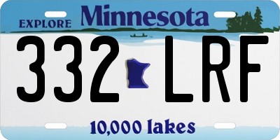 MN license plate 332LRF