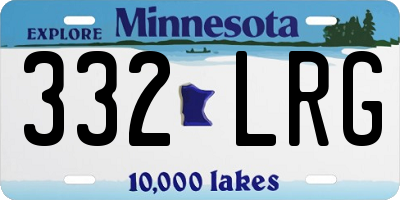 MN license plate 332LRG