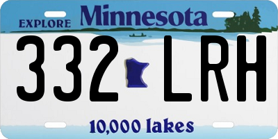 MN license plate 332LRH