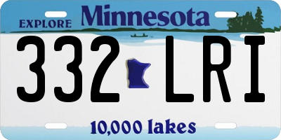 MN license plate 332LRI