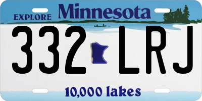 MN license plate 332LRJ