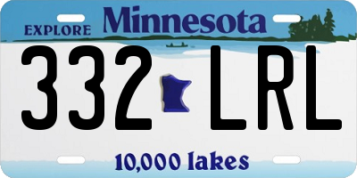 MN license plate 332LRL