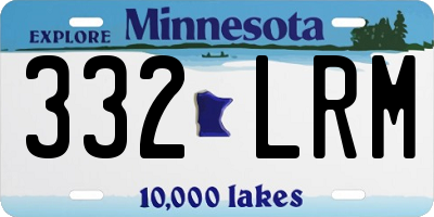 MN license plate 332LRM