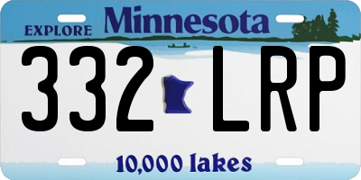 MN license plate 332LRP