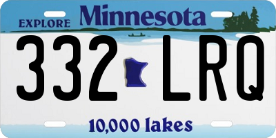 MN license plate 332LRQ