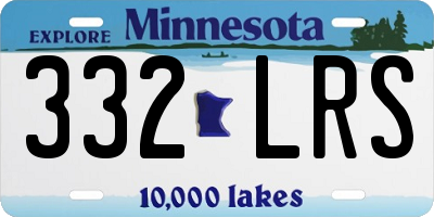 MN license plate 332LRS