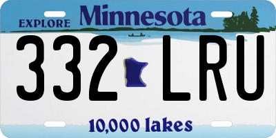 MN license plate 332LRU