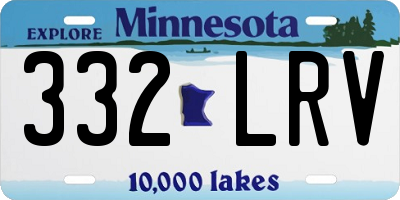 MN license plate 332LRV