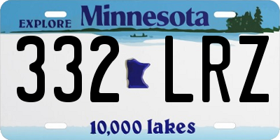 MN license plate 332LRZ