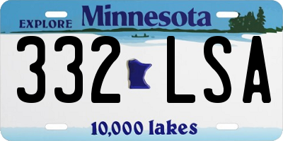 MN license plate 332LSA