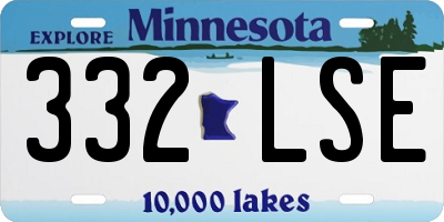 MN license plate 332LSE