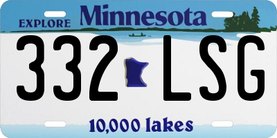 MN license plate 332LSG