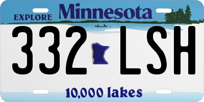 MN license plate 332LSH