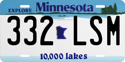 MN license plate 332LSM