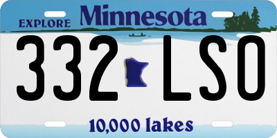 MN license plate 332LSO