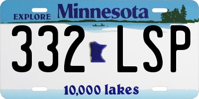 MN license plate 332LSP
